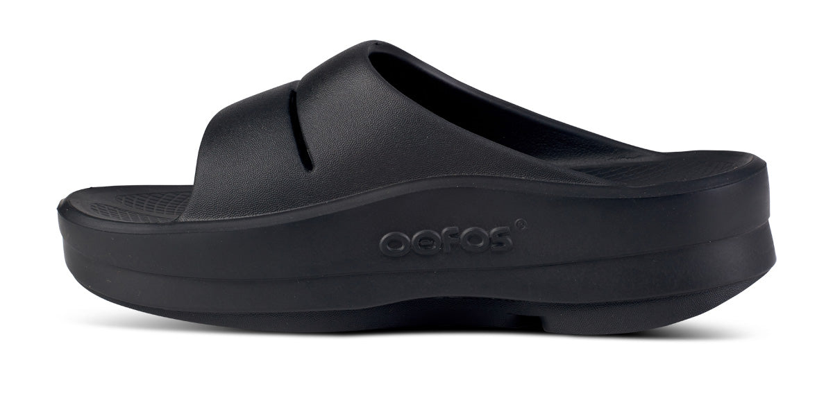 OOFOS Dames OOmega Recovery Slippers, Black oofosbenelux.nl