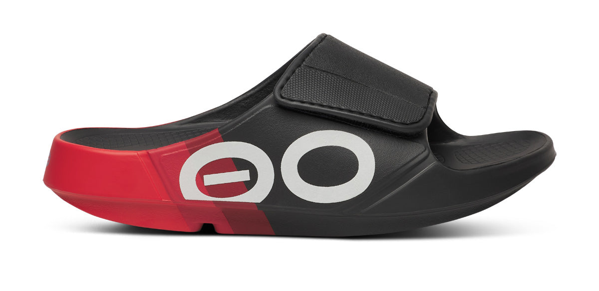 OOFOS OOahh Sport Flex Recovery Slides, Fire Rally – oofosbenelux.nl