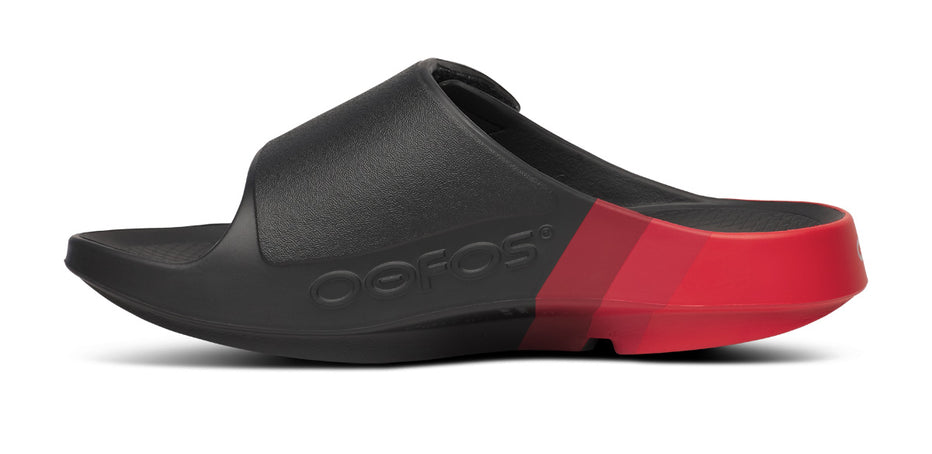 OOFOS OOahh Sport Flex Recovery Slides, Fire Rally – oofosbenelux.nl