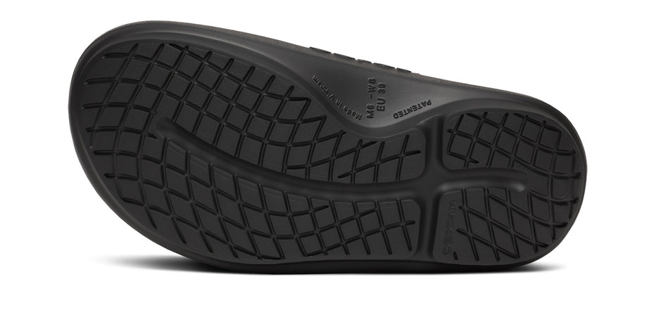 OOFOS Dames en Heren OOahh Plus Recovery Slides, Black